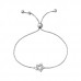Silver Star Adjustable Bracelet with Cubic Zirconia
