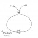 Silver Star Adjustable Bracelet with Cubic Zirconia