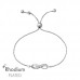 Silver Infinity Adjustable Bracelets with Cubic Zirconia