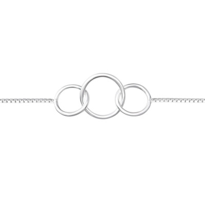 Silver Circle Link Bracelet