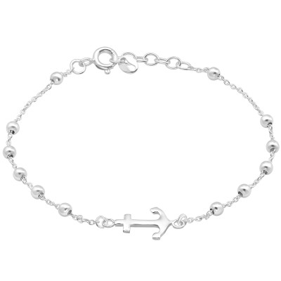 Silver Anchor Bracelet