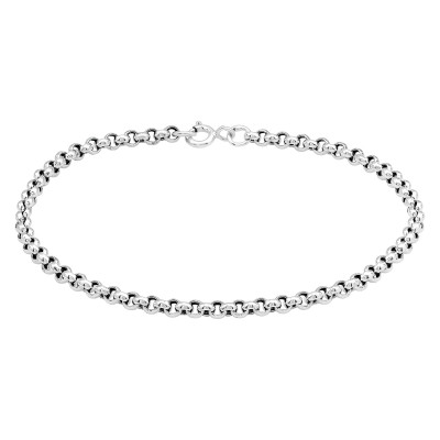 Silver 19cm Cable Chain Bracelet
