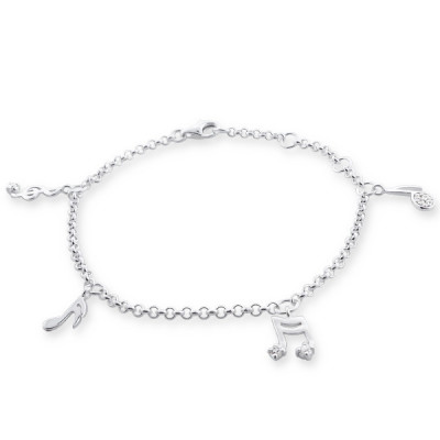 Note Sterling Silver Bracelet