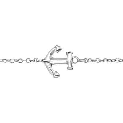 Silver Anchor Bracelet