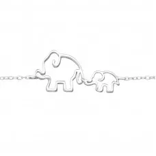 Silver Elephant Bracelet