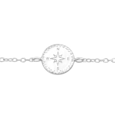 Silver Compass Bracelet