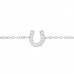 Silver Horseshoe Bracelet with Cubic Zirconia