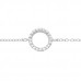 Silver Circle Bracelet with Cubic Zirconia