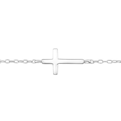 Silver Cross Bracelet