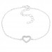 Silver Heart Bracelet with Cubic Zirconia