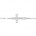 Silver Cross Bracelet with Cubic Zirconia