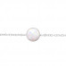 Silver Round Bracelet with Synthetic Opal