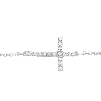 Cross Sterling Silver Bracelet