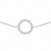 Silver Circle Bracelet with Cubic Zirconia