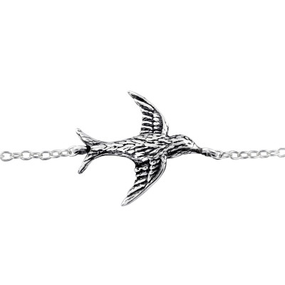 Silver Bird Bracelet