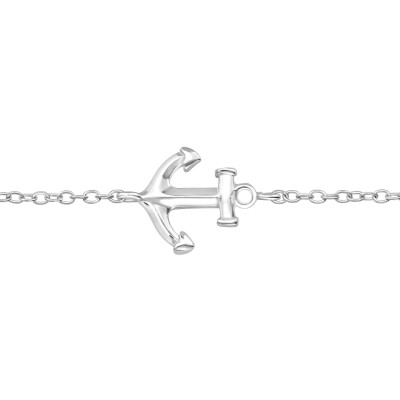 Silver Anchor Bracelet