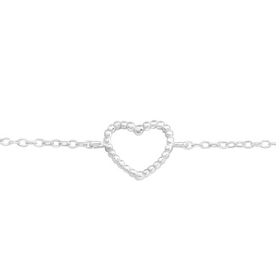 Heart Sterling Silver Bracelet