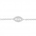 Silver Evil Eye Bracelet with Cubic Zirconia