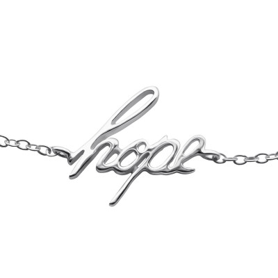 Hope Inline Sterling Silver Bracelet