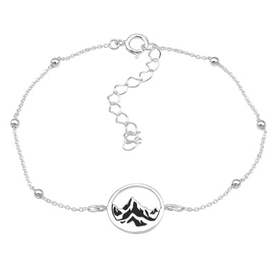 Silver Mountain Bracelet with Epoxy