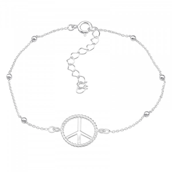 機能的でエレガント【Needles】 925 Silver Peace Bracelet Silver Peace Bracelet by NEEDLES on Sale