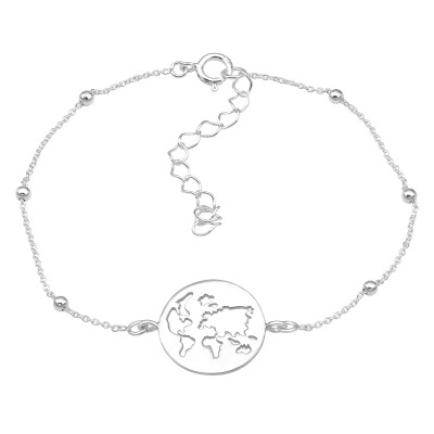 Silver World Bracelet