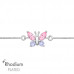 Butterfly Bolo Sterling Silver Adjustable Bracelet with Cubic Zirconia