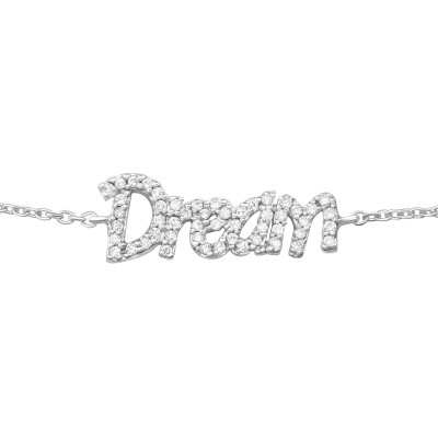 Dream Inline Sterling Silver Bracelet with Cubic Zirconia