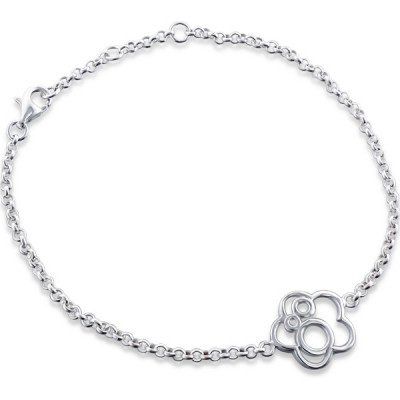 Flower Sterling Silver Bracelet