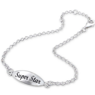 Tag Sterling Silver Bracelet