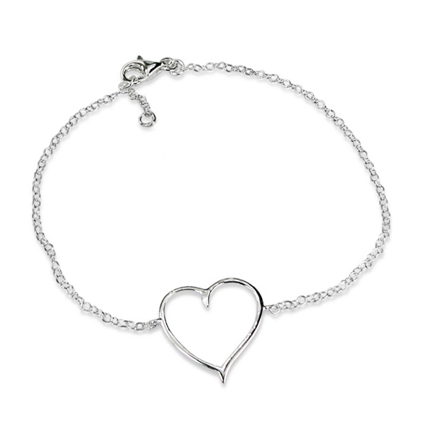 Heart Sterling Silver Bracelet