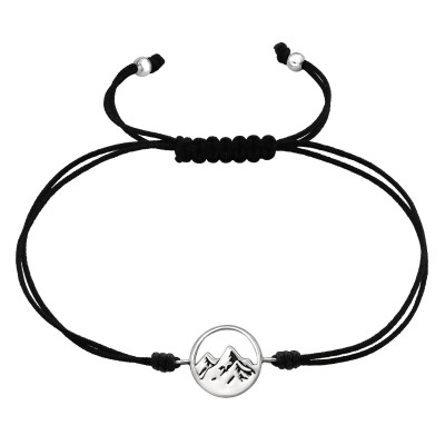 Silver Mountain Adjustable Corded Bracelet