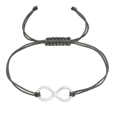 Silver Infinity Corded Bracelet