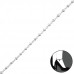 23cm Silver Cable Chain Anklet with 2mm Balls and 5cm Extension Included