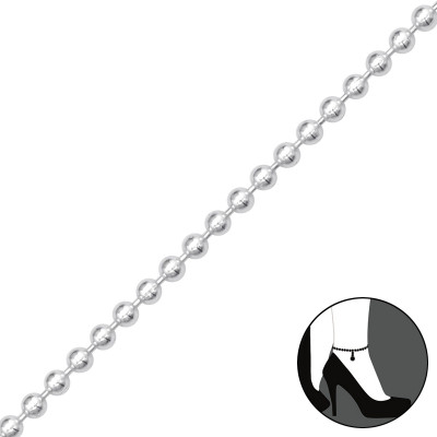 Silver Ball Chain Anklet