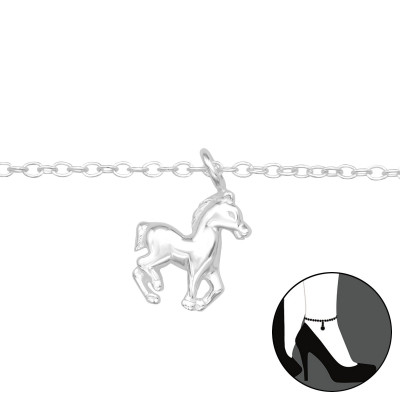 Silver Horse Anklet