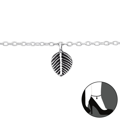 Silver Leaves Anklet