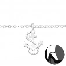 SilberDream Charms 925 Sterling Silver 11 Inch Charm Anklet 