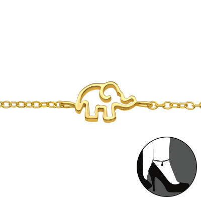 Silver Elephant Anklet