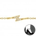 Silver Lightning Bolt Anklet with Cubic Zirconia Silver Lightning Bolt Anklet with Cubic Zirconia