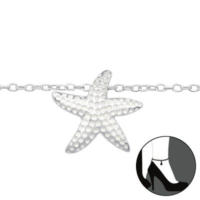 Silver Starfish Anklet