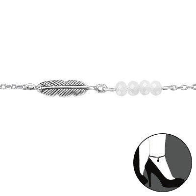 Silver Feather Anklet