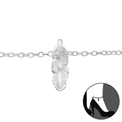 Silver Leaf Anklet