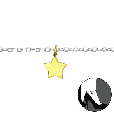 Silver Star Anklet