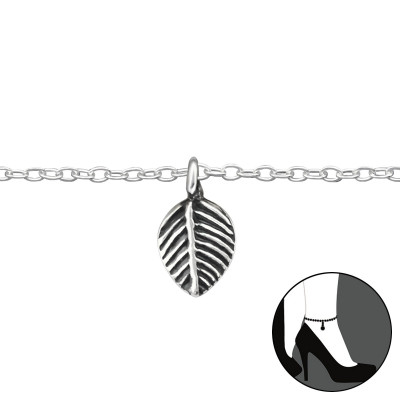 Silver Leaf Anklet