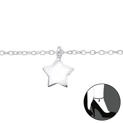 Silver Star Anklet