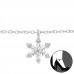 Silver Snowflake Anklet with Cubic Zirconia