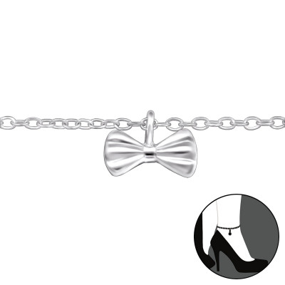 Silver Bow Anklet