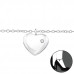 Silver Heart Anklet with Cubic Zirconia