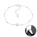 Silver Lightning Bolt Anklet with Cubic Zirconia Silver Lightning Bolt Anklet with Cubic Zirconia